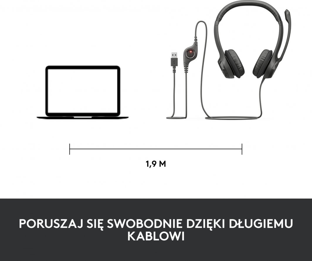 Слушалки Logitech H390