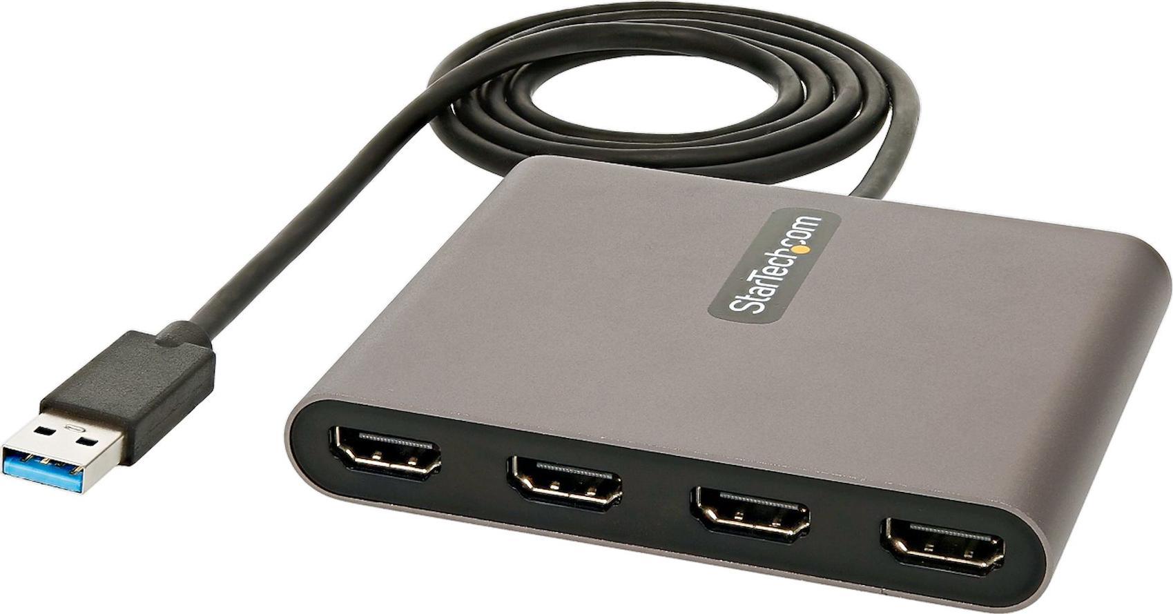 Adapter video StarTech USB 3.0, 4x HDMI, 1080p 60Hz, gri
