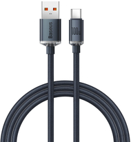 Полнач Baseus напојување/дата Crystal Shine Series USB-A - USB-C, 100W, 1.2m, црн