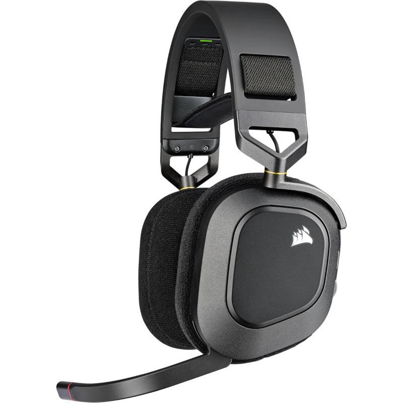 Kufje gaming Corsair HS80, wireless 7.1, RGB, të zeza, Factory Refurbished