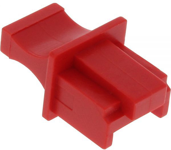 Kapak mbrojtës për portë RJ45 InLine 59942K, set 100 copë, i kuq