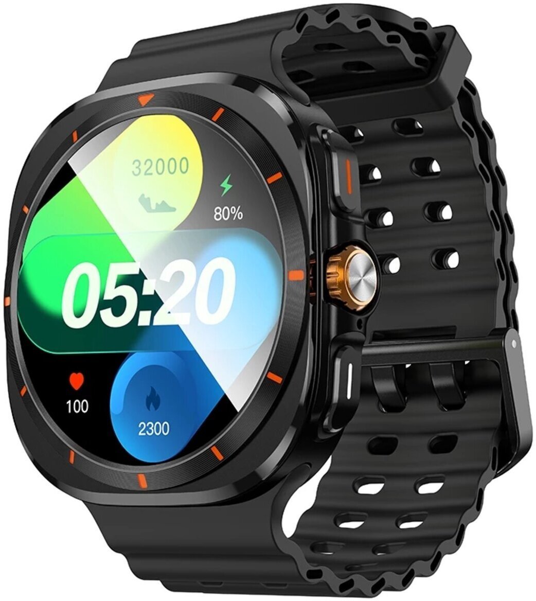 Паметен часовник HOCO GPS, 1.43\" AMOLED, Bluetooth 5.3, следење на здравје