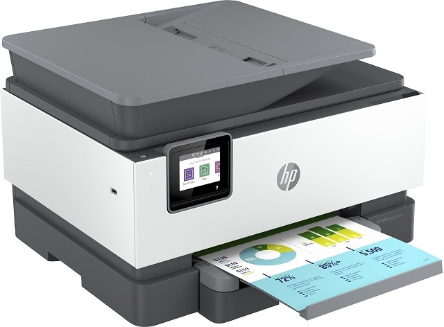 Printer multifunksional HP OfficeJet Pro 9012e, Inkjet termal, i zi