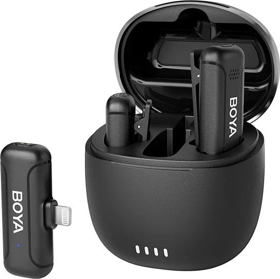 Mikrofon lavalier wireless BOYA BY-WM3T, për telefon dhe kamera, i zi