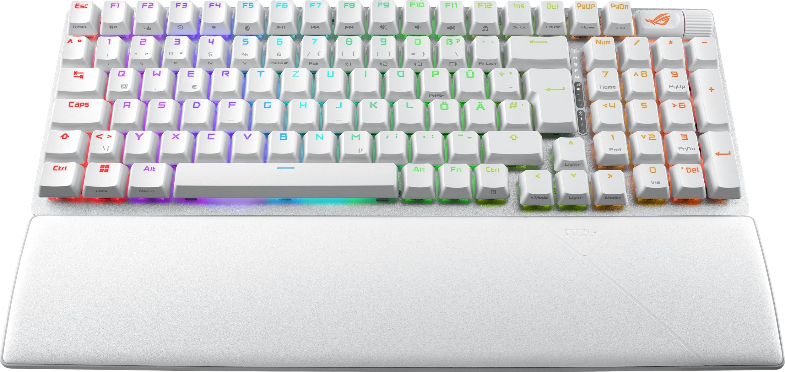 Tastierë gaming ASUS ROG Strix Scope II 96 Wireless, mekanike ROG NX Snow, RGB, e bardhë