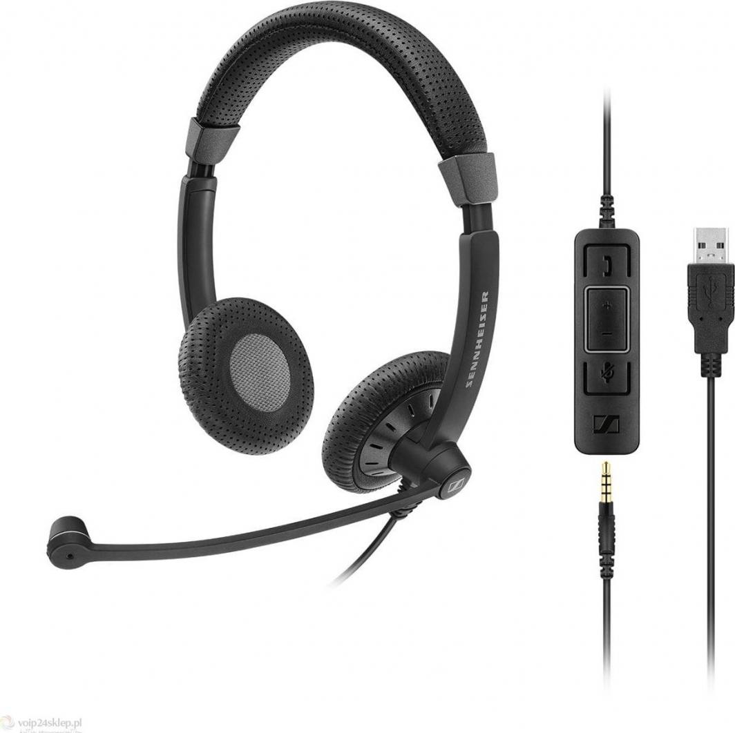 Kufje me mikrofon Epos SC 75 MS II, stereo, me kabllo, e zezë