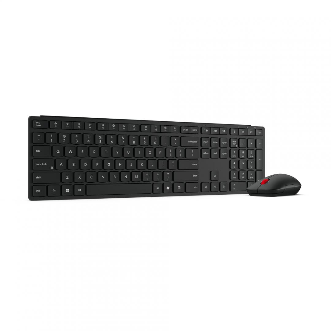 Kombo tastierë dhe mi Lenovo Wireless Multi-Mode Pro 6000, US English, me marrës USB, i zi