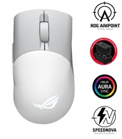 Maus ASUS ROG KERIS WIRELESS AIMPOINT, i bardhë