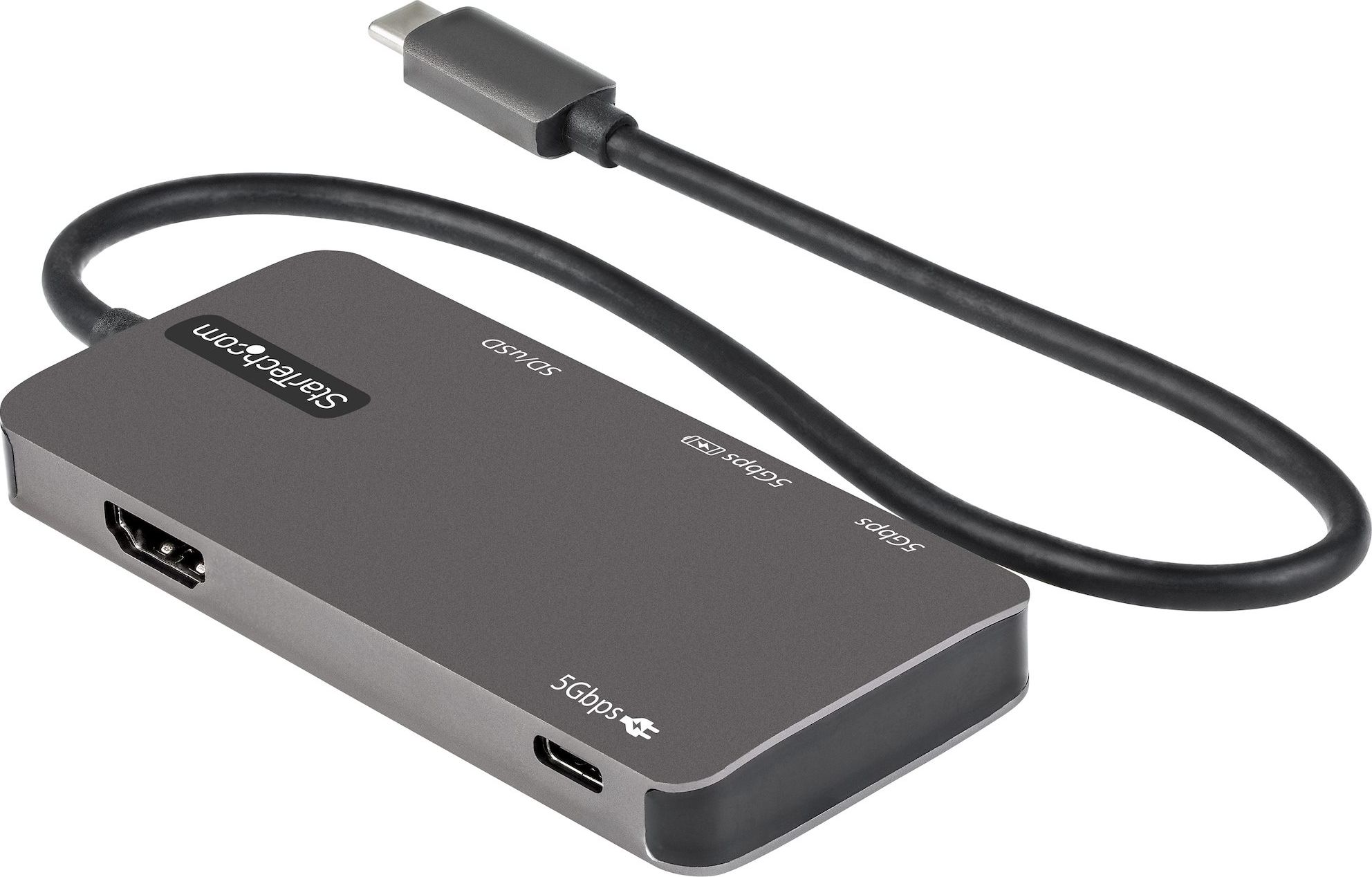 Adapter multiport USB C StarTech, HDMI 4K, Power Delivery 100W, gri