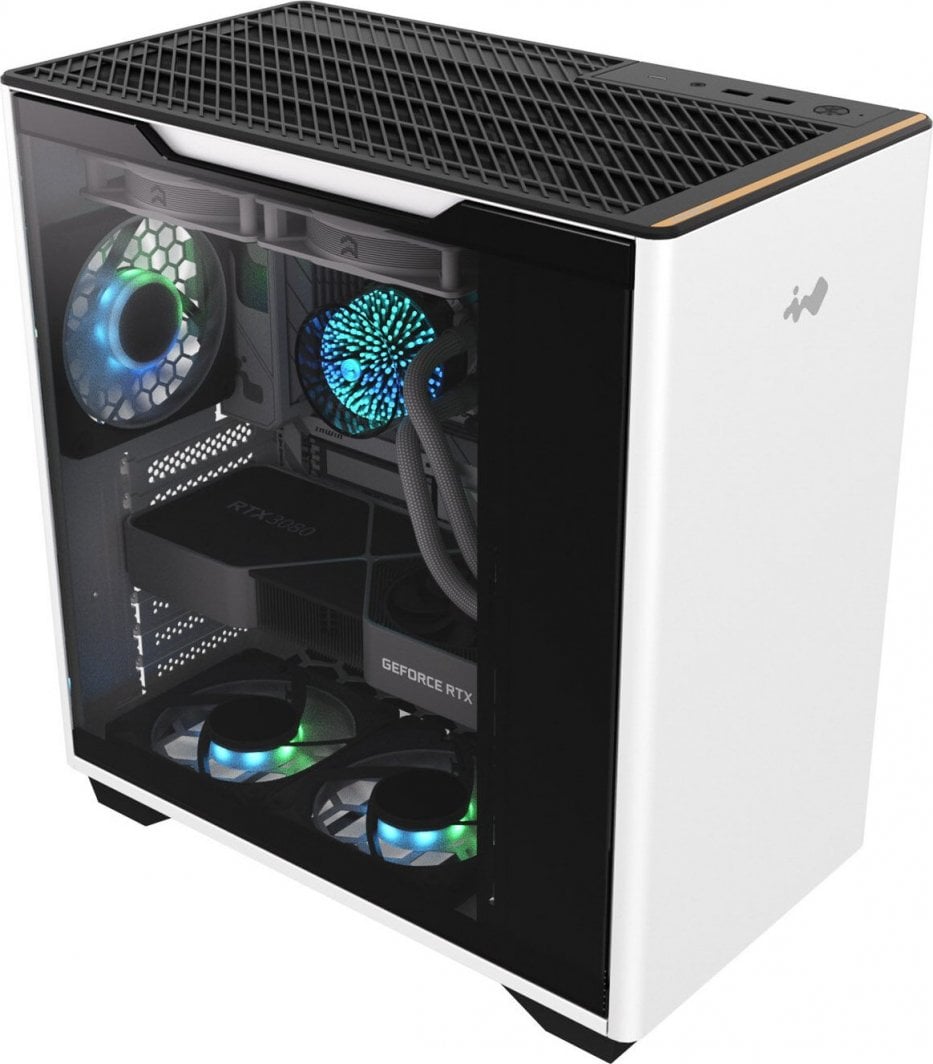 Kasë In Win A5, e bardhë, Midi Tower