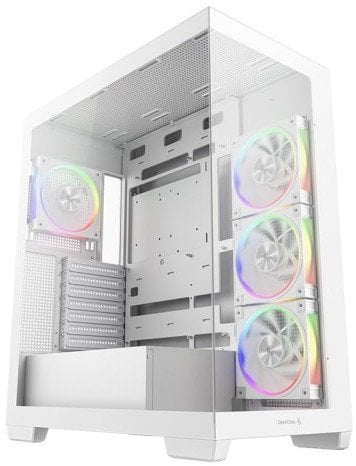 Kутиште за PC Deepcool CG580 4F White V2, ATX MATX ITX, калено стакло, бело