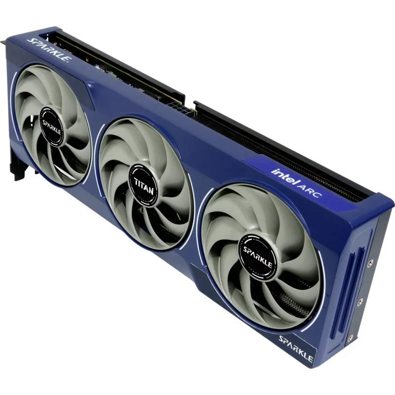 Kartë grafike Sparkle Intel Arc B580 Titan OC, 12GB GDDR6, Breathing Light, e zezë