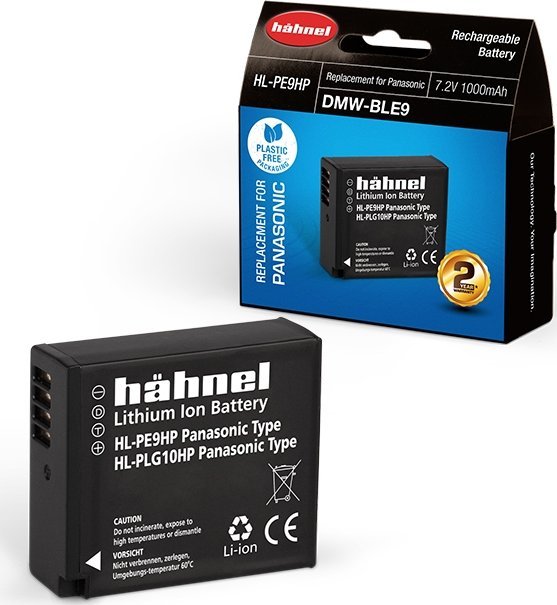 Батерија за камера Hahnel HL-PE9HP, Литиум-јонска 1000mAh, сива