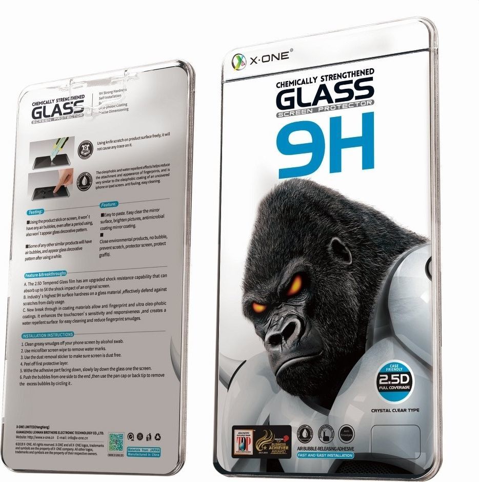 Xham mbrojtës X-One Full Cover, 9H, për iPhone 12, transparent