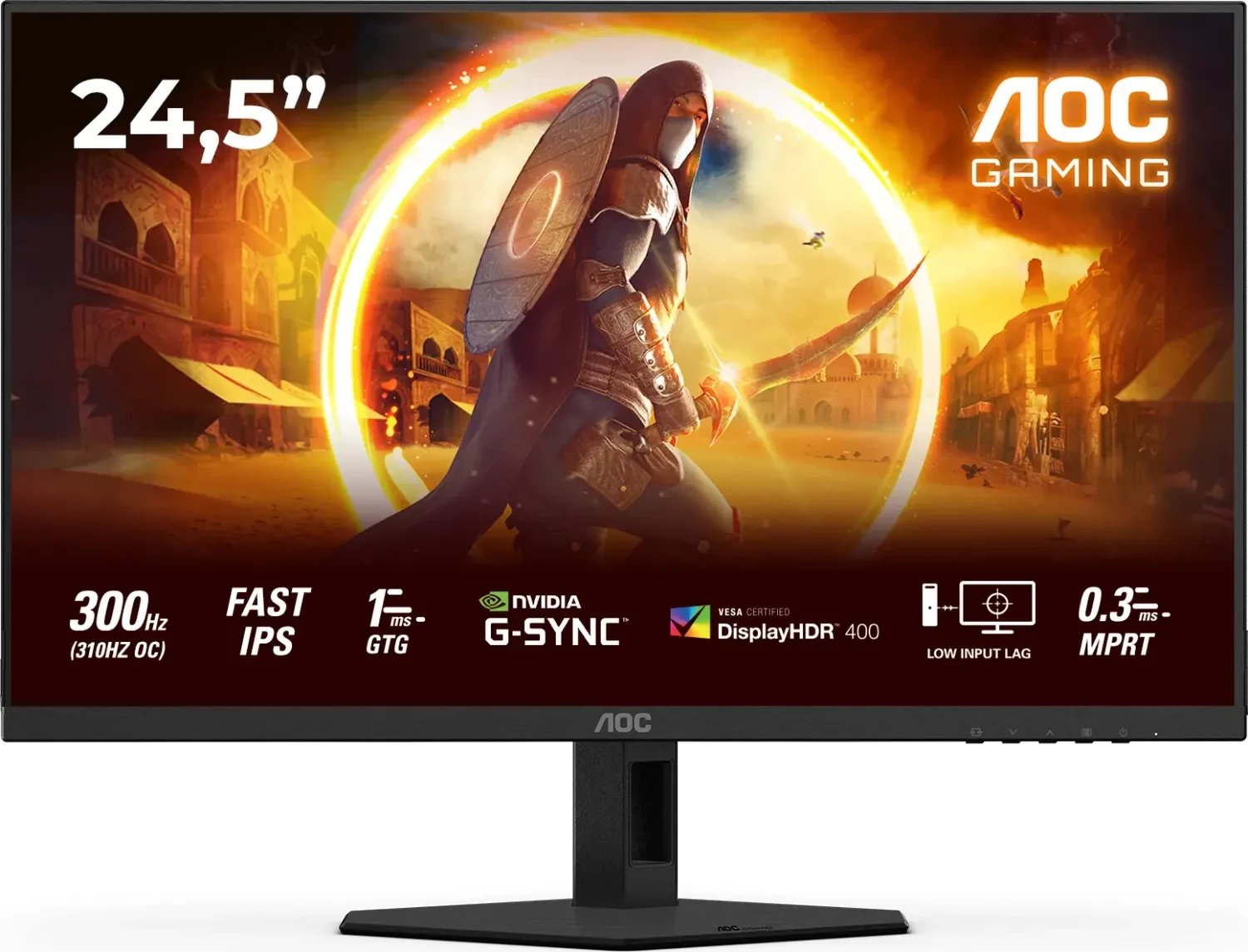 Monitor gaming AOC G4 25G4SRE, 24.5", Full HD, i zi me të kuqe