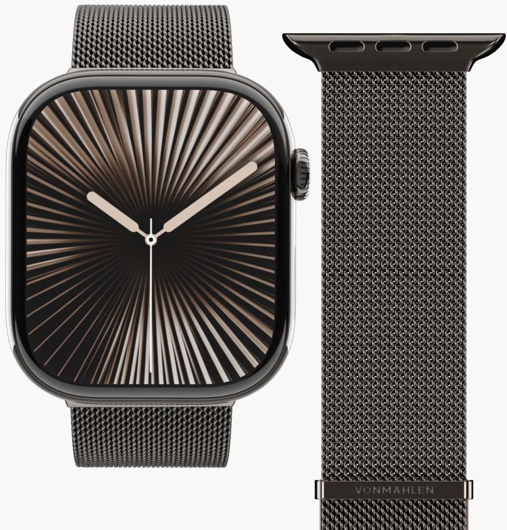 Каишка Vonmählen Milanese Loop 2, за Apple Watch 40 41 42mm, не’рѓосувачки челик, сива