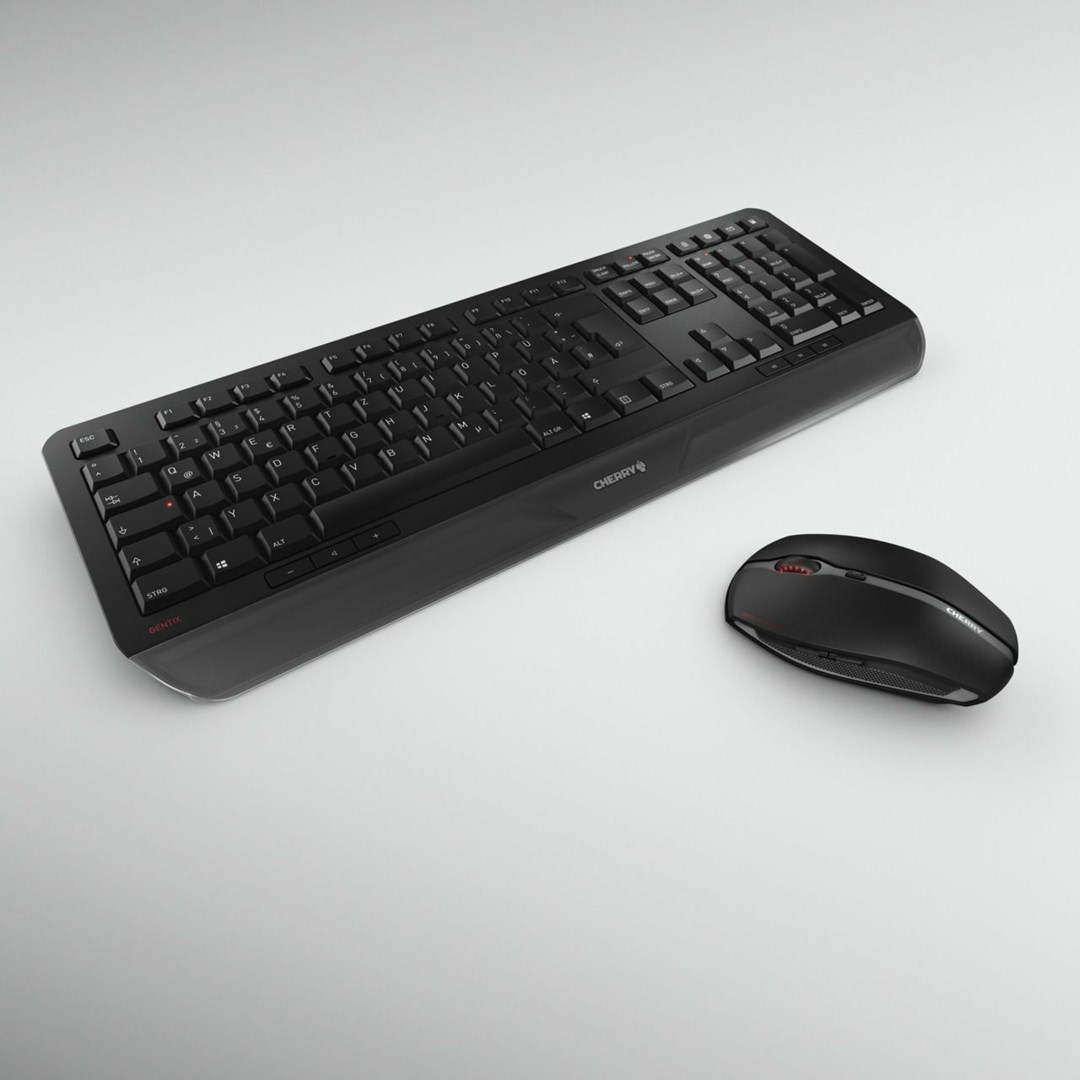 Set tastierë dhe maus CHERRY GENTIX DESKTOP, 2.4 GHz, 1000/2000 dpi, e zezë