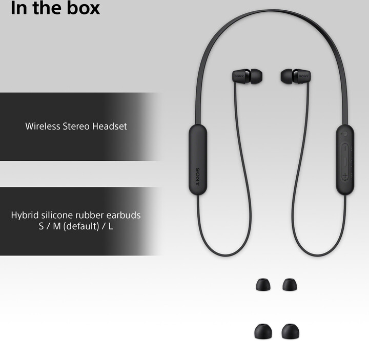 [OUTLET] Dëgjuese Sony WI-C100, të zeza				