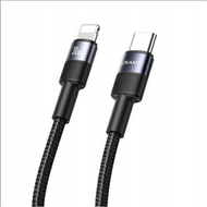Kabllo USB Usams SY Series SJ729, USB C në Lightning, 1.2m, 30W, e zezë