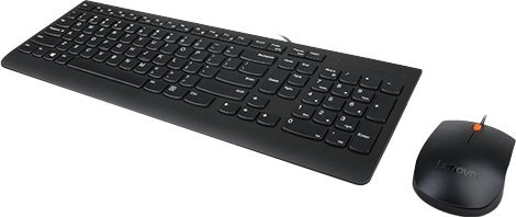 Set tastierë dhe maus Lenovo 300 USB, me kabllo, US English, i zi