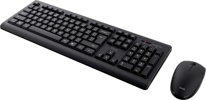 Set tastierë dhe maus Trust Primo, wireless RF, US QWERTY, i zi