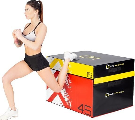 Set box-a plyometrikë HMS PYBS01 Premium, 4 pjesë, të butë, shumëngjyrësh
