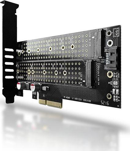 Adapter Axagon PCIe x4 - 2x M.2 NVMe