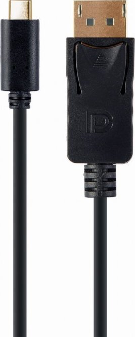 Kabllo Gembird A-CM-DPF-02, USB Type-C, 0.15m, e zezë