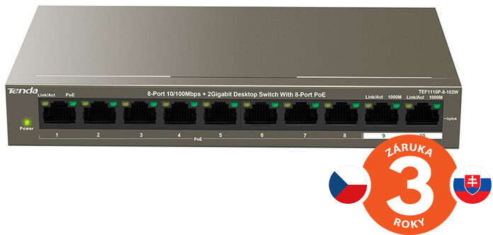 Switch Tenda TEF1110P-8-102W