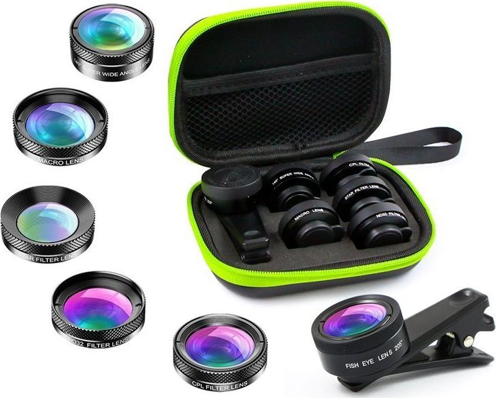 Set prej 6 lente telefoni + kutia universale Apexel APL-DG6