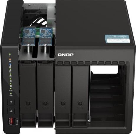 Server NAS Qnap TS-453E-8G, 8GB RAM, 4 fole, me disk Seagate IronWolf 12TB