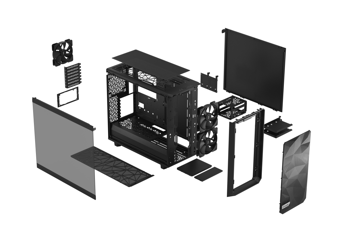 Kasë Fractal Design Meshify 2 Lite Black TG Light Tint, Mid Tower, e zezë