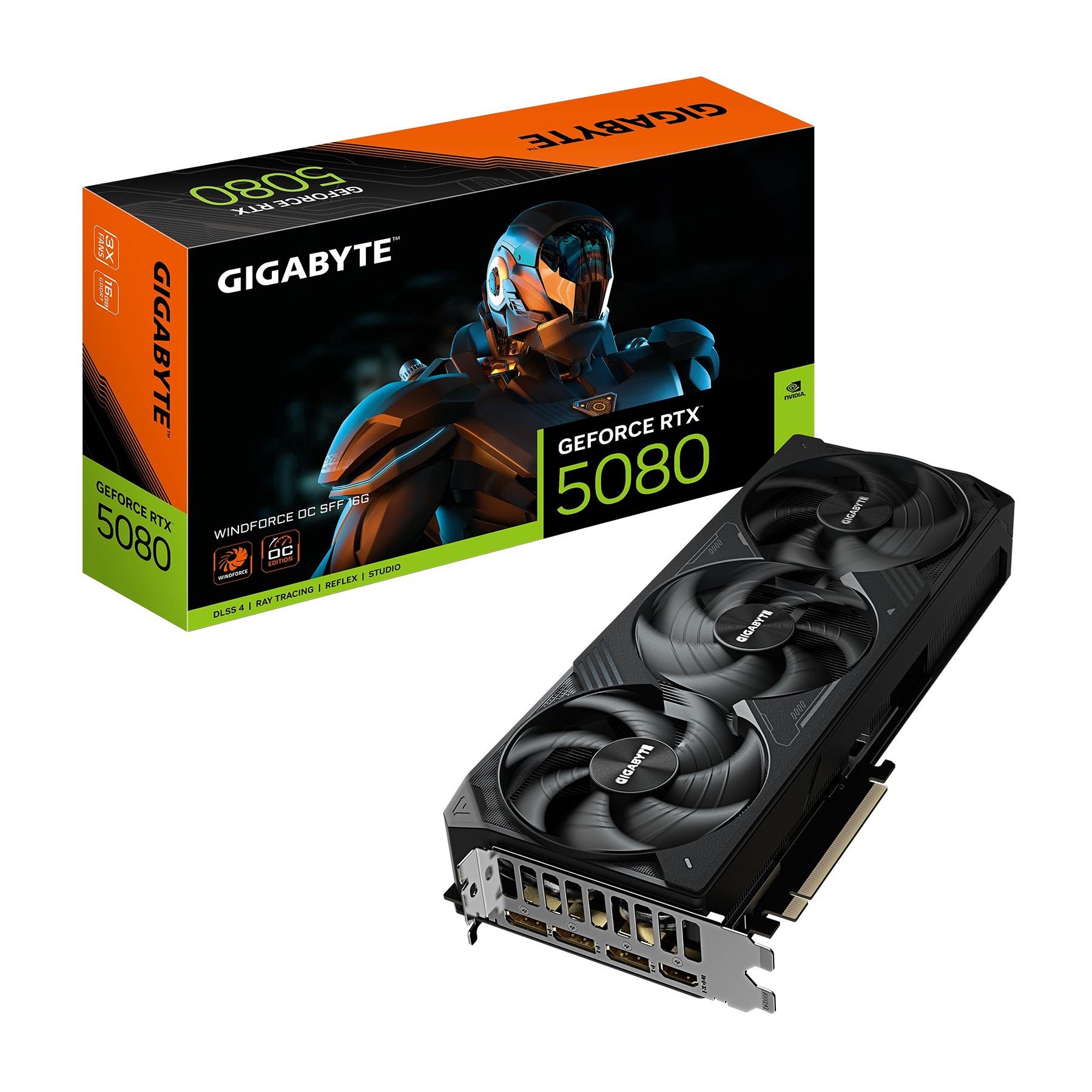 Kartelë grafike Gigabyte GeForce RTX 5080 Windforce OC SFF, 16 GB GDDR7