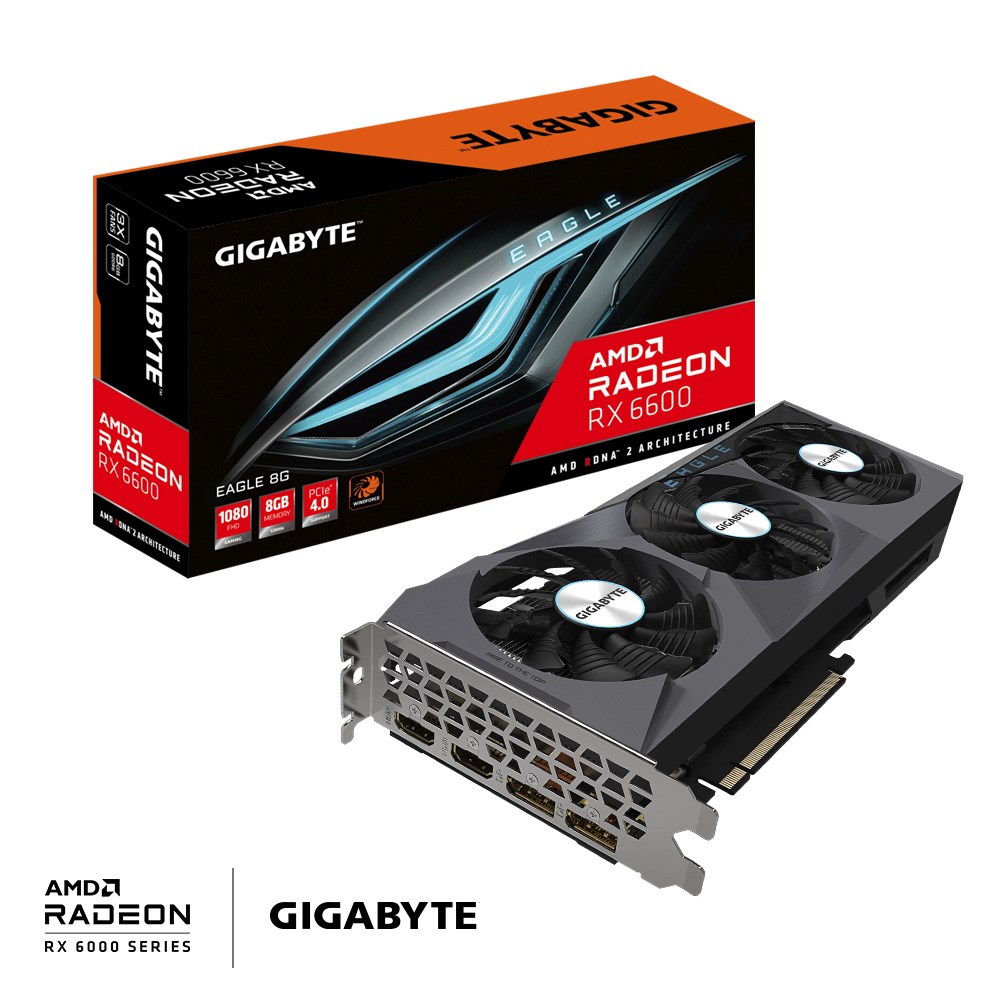 Kartë grafike GIGABYTE AMD Radeon RX 6600, 8 GB GDDR6