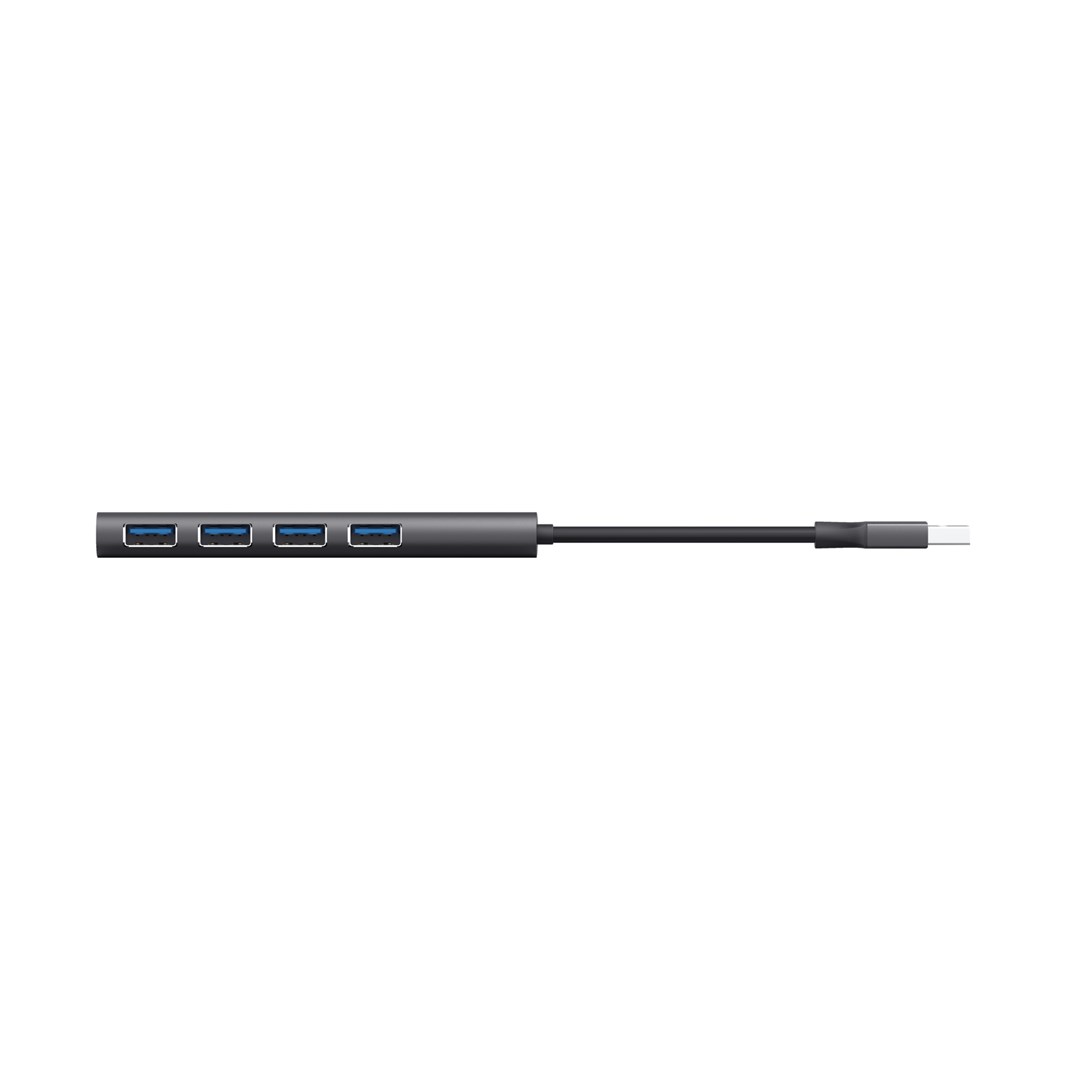 USB Hub Halyx, 4 porta USB 3.2 Gen1, 5Gbps, i argjendtë