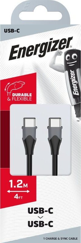 Kabëll USB Energizer USB C në USB C C611CGBK, 1.2 m, i zi