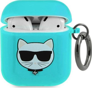 Mbulesë AirPods Karl Lagerfeld Paris Choupette, për gjenerata 1 dhe 2, blu