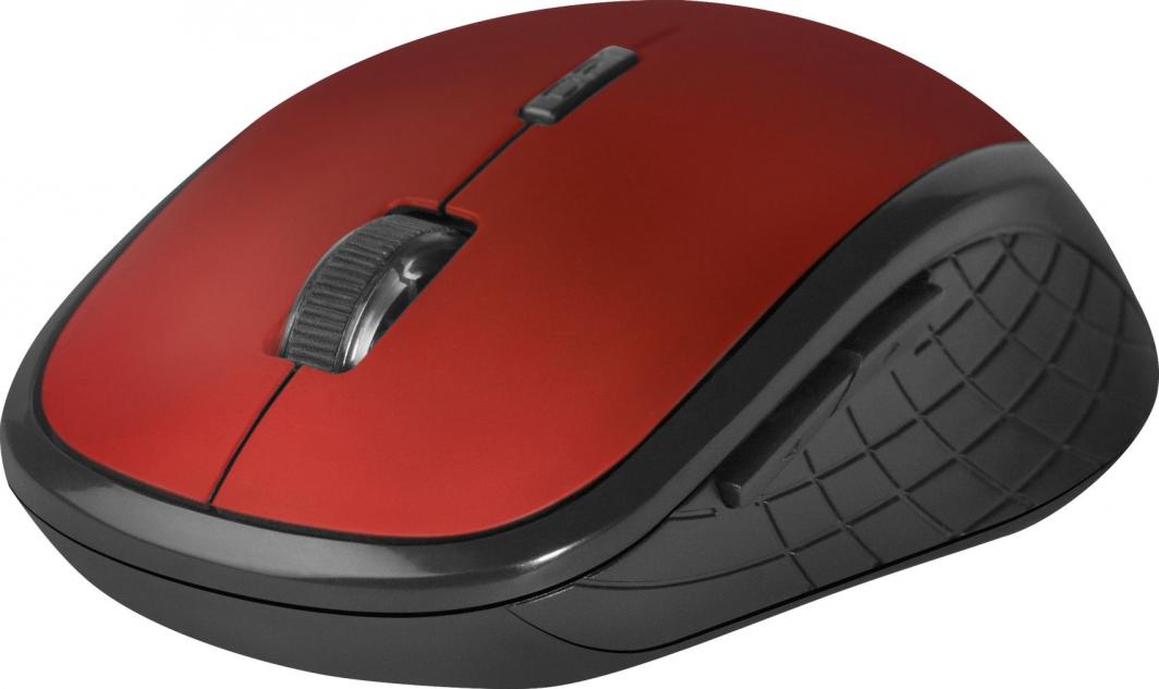 Maus Defender Hit, wireless, USB, i zi dhe i kuq
