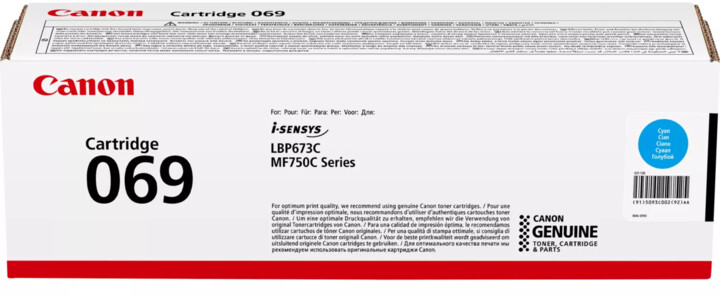 Toner për printim Canon 069, cyan