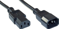 Kabllo zgjatues rryme InLine, IEC C13 në IEC C14, 30cm, i zi