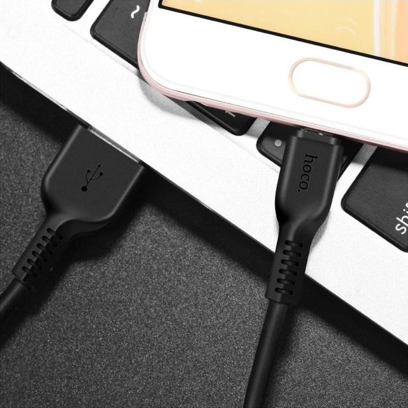 Kabllo USB Partner Tele.com USB-A në USB-C, 1 m, 2.4A, e zezë