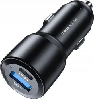 Karikues makine Mobile Origin Car Charger, 60W, USB C dhe USB A, i zi