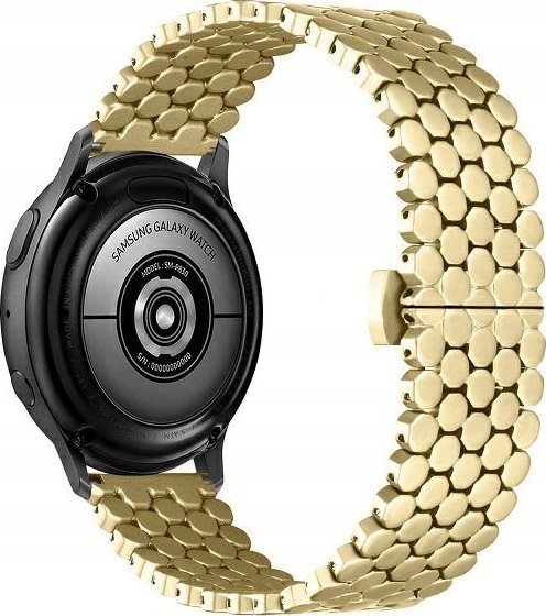 Rrip ore Beline Watch Strap, 20mm, metal huall mjalti, ngjyrë ari