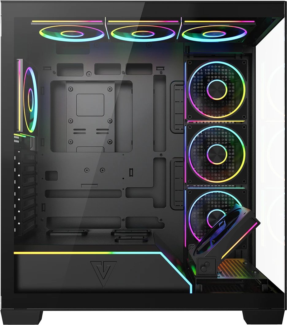 Kutia kompjuteri Modecom Volcano Stellar Plus, ARGB, Midi Tower, e zezë