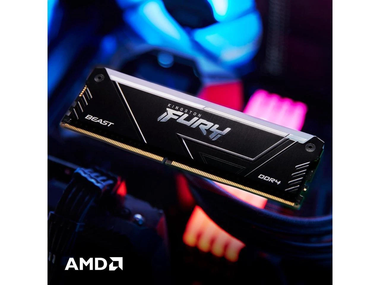 RAM desktop Kingston FURY Beast 32GB 2x16GB, DDR4 3600MT/s CL18