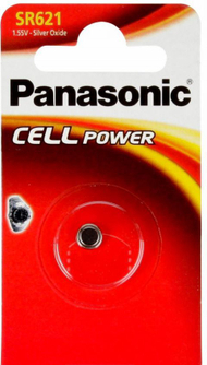 Panasonic SR-621EL/1B Сребрена Оксидна Копче Батерија