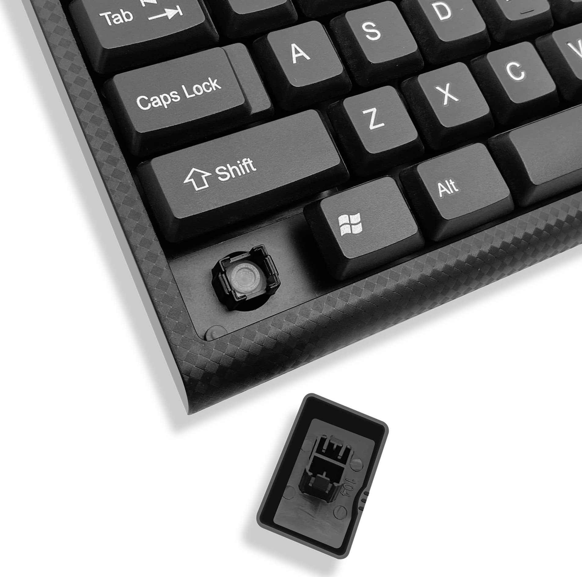 Tastierë Logo Cut II, me kabllo USB, layout CZ SK, e zezë