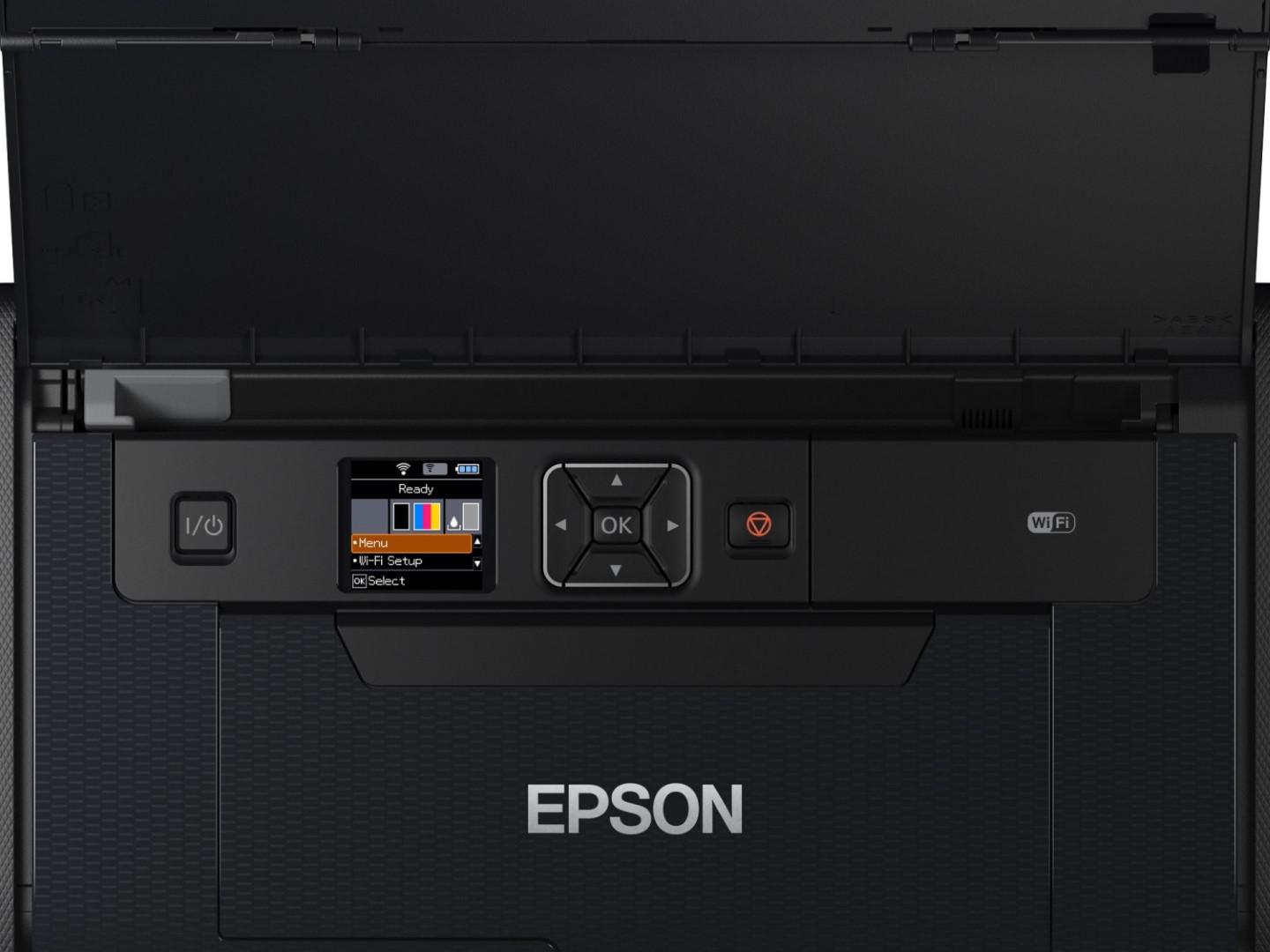 Printer portativ inkjet Epson Workforce WF-100W, A4, Wi-Fi, i zi