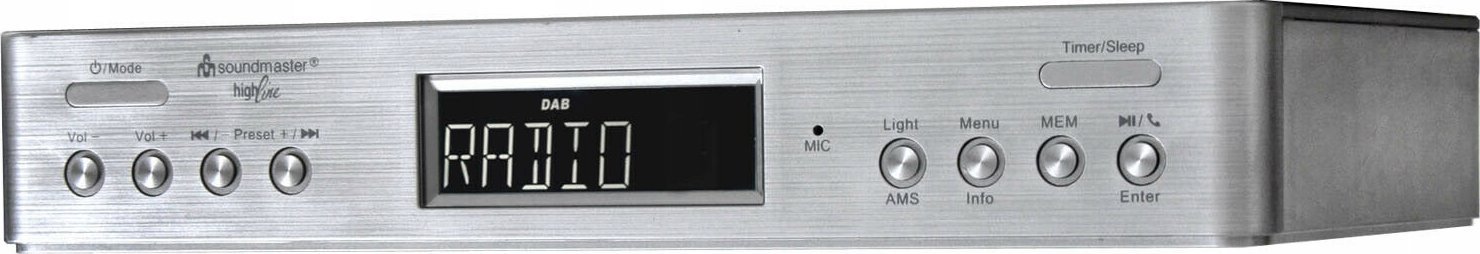 Radio kuzhine Soundmaster UR2045SI, DAB+, FM, Bluetooth, argjend