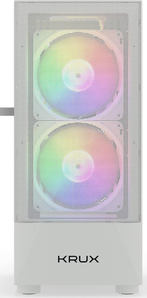 Kasë Krux Vako, e bardhë RGB, Midi Tower